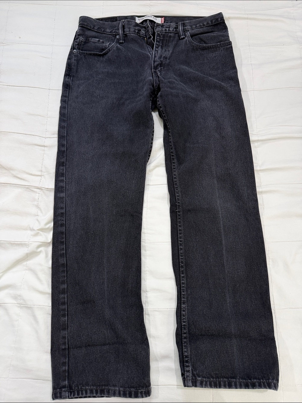 Levi's Men's Charcoal Straight-Leg Jeans